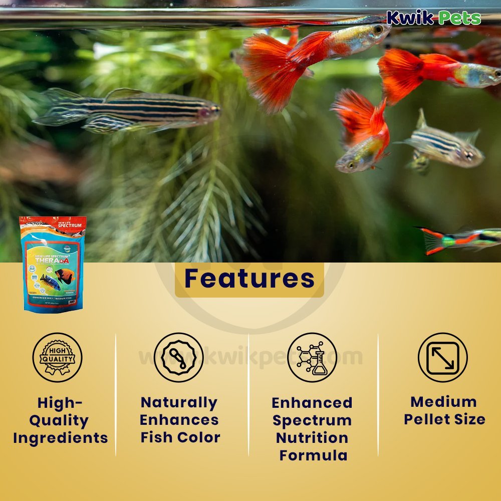 New Life Spectrum Thera+A Color Enhancing Fish Food 2-mm Medium 600g