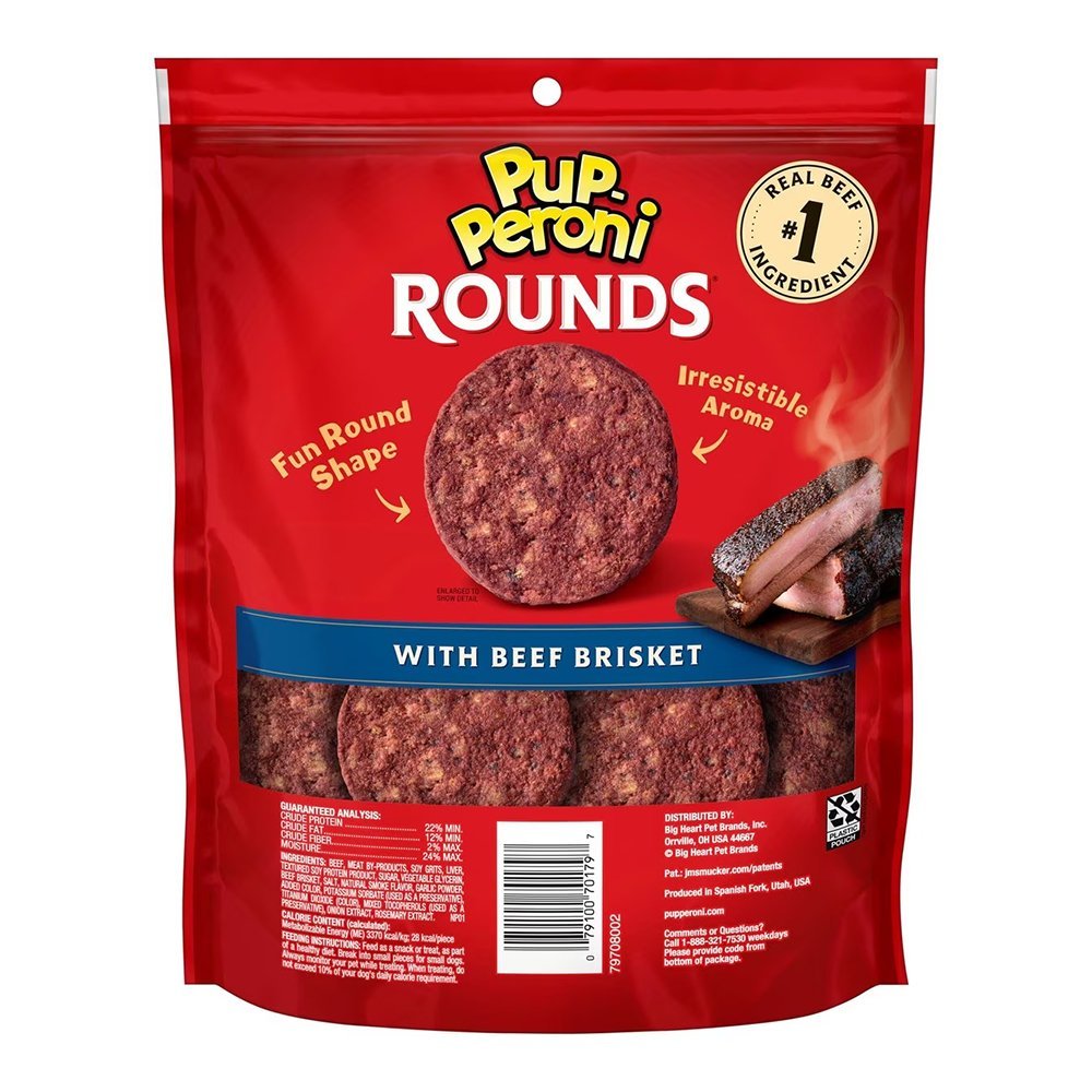 Pup-Peroni Rounds Dog Treats Beef Brisket, 5 oz