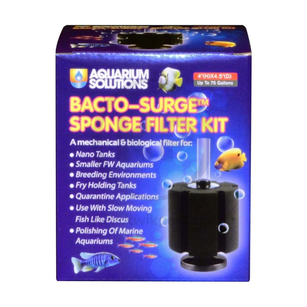 Aquarium Solutions Bacto-Surge Biological Action Sponge Filter Black Large