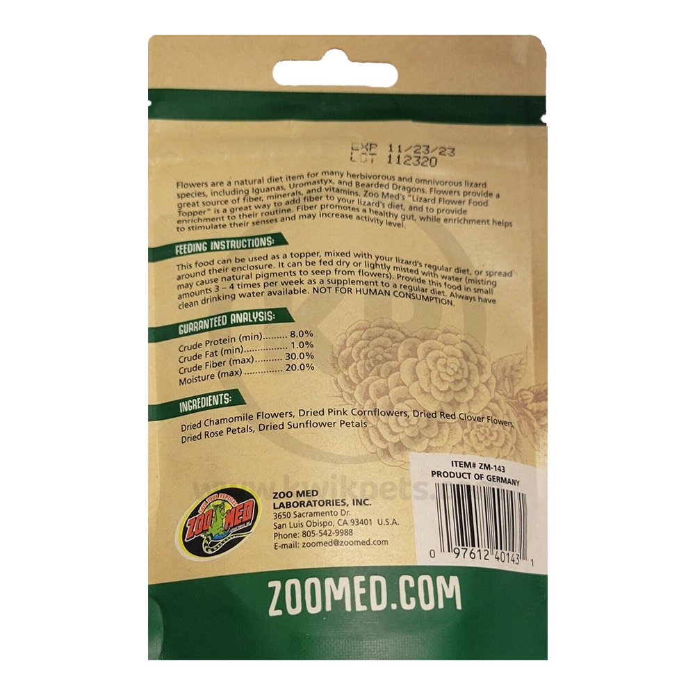 Zoo Med Lizard Flower Food Topper 1.4-oz