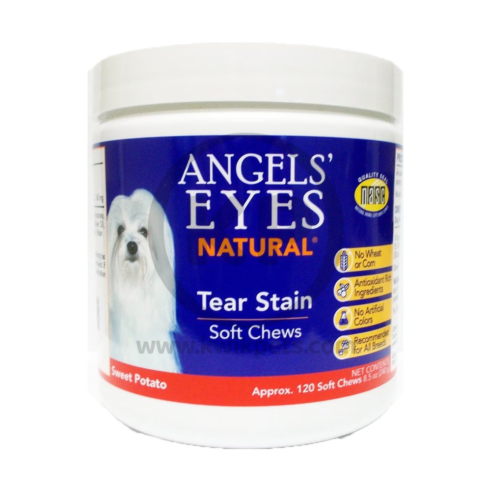 Angels’ Eyes Natural Tear Stain Dog Soft Chews Sweet Potato 120 Count 8.5-oz