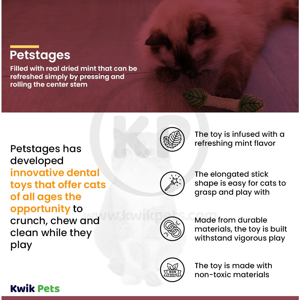 Petstages Fresh Breath Mint Stick Cat Toy One Size