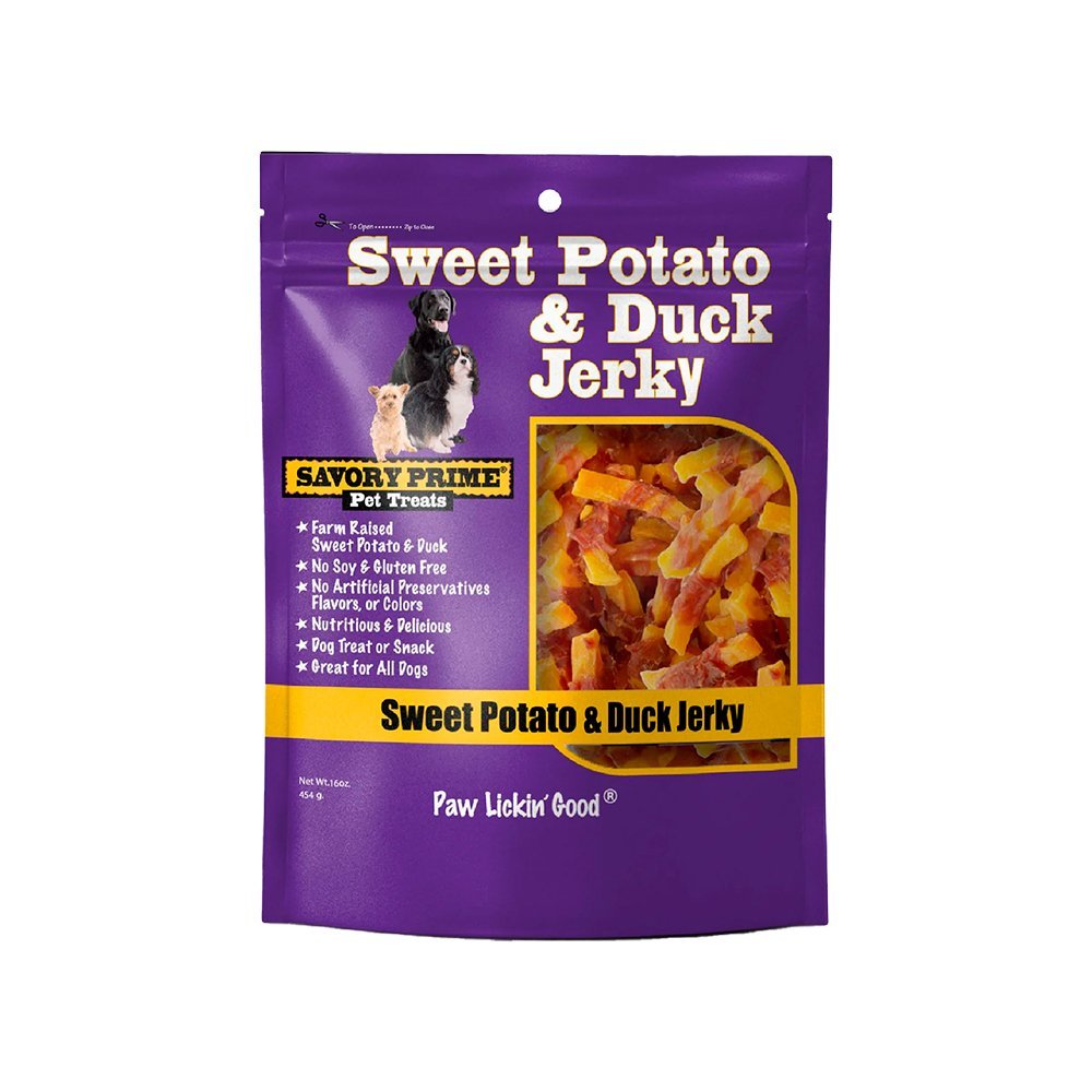 Savory Prime Natural Sweet Potato & Duck Jerky Dog Treats 16-oz