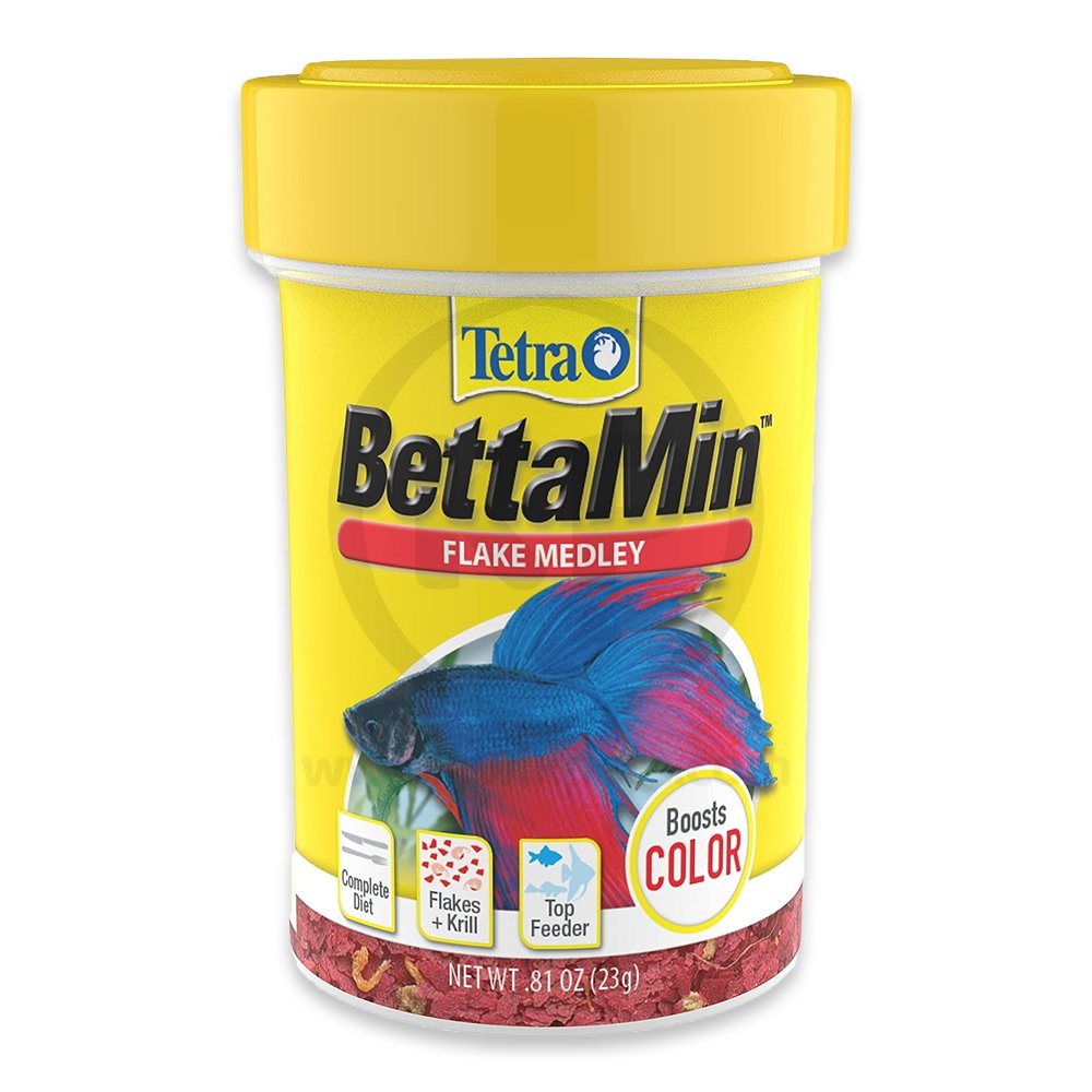 Tetra BettaMin Flake Medley Color Enhancing Fish Food 0.81-oz