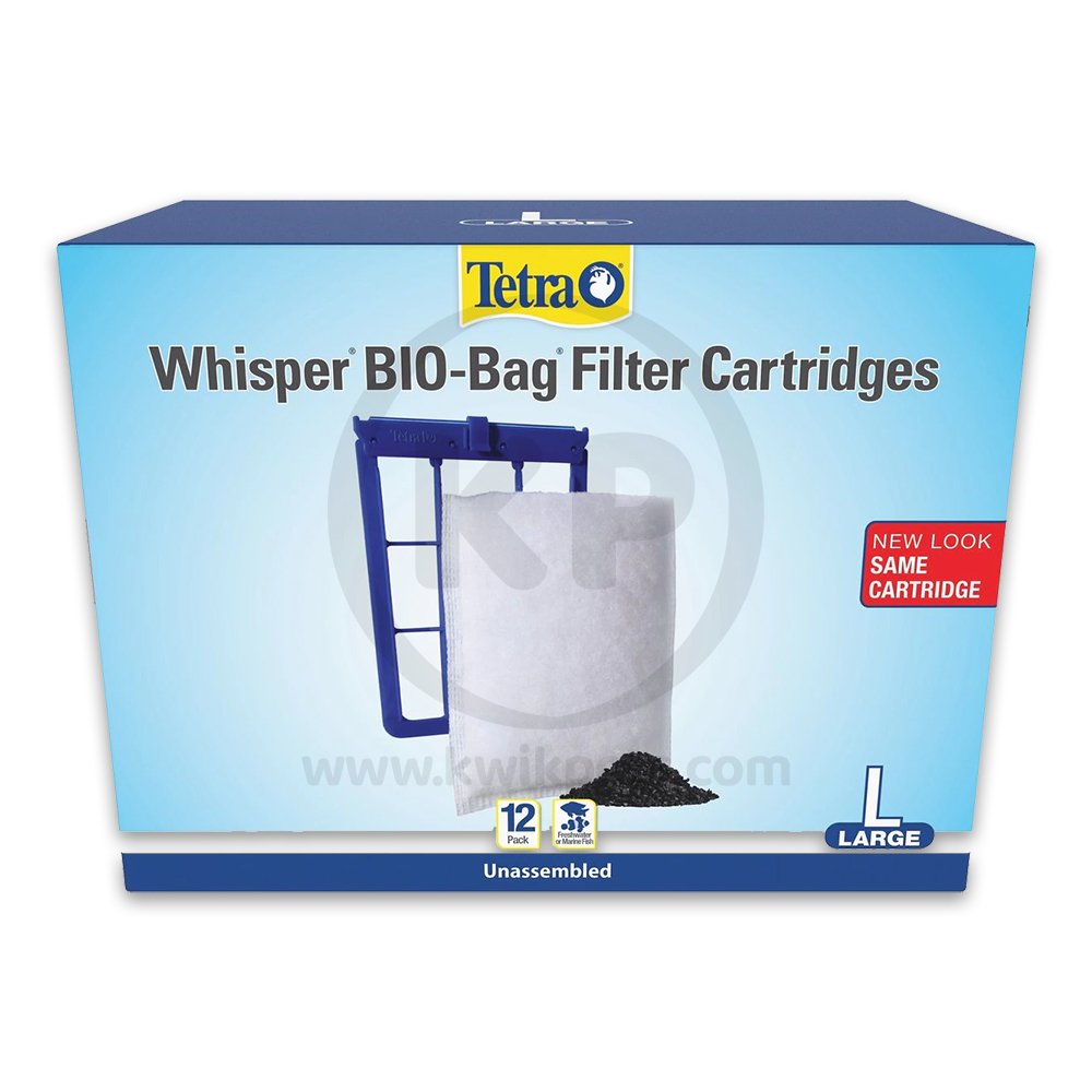 Tetra Whisper Bio-Bag Disposable Filter Cartridges Unassembled Large 12 Count