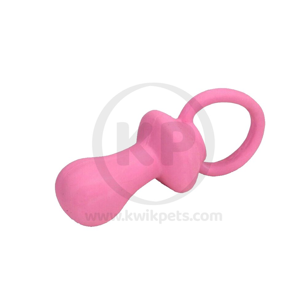 Coastal Rascals Latex Pacifier Dog Toy Pink 4.5 in