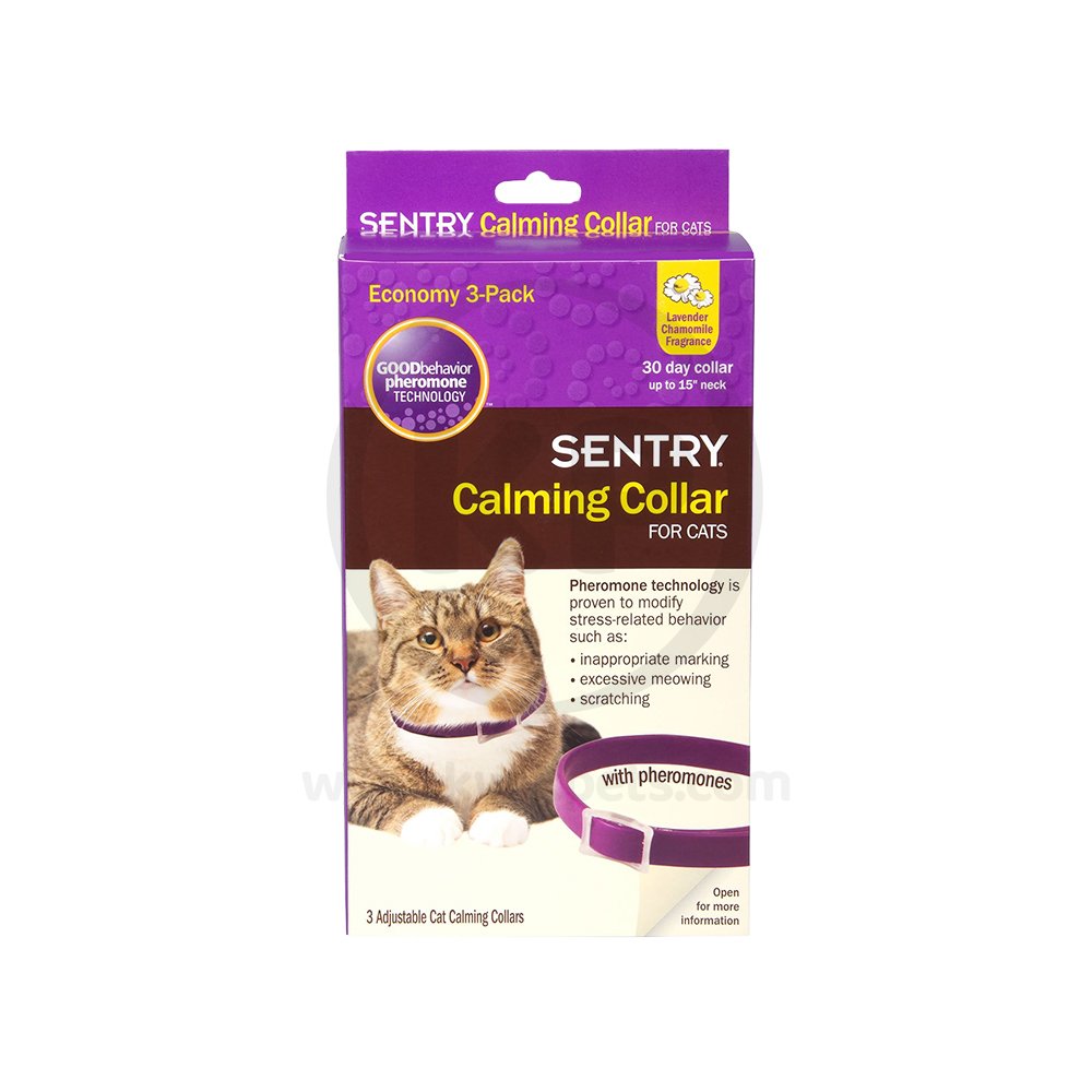 Sentry Calming Collar for Cats Up To 15-in Neck 3 Count