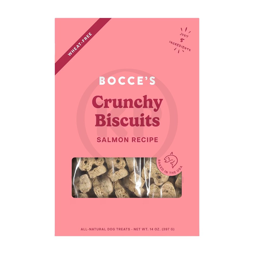 Bocce’s Bakery Crunchy Biscuits Dog Treats Salmon 14-oz