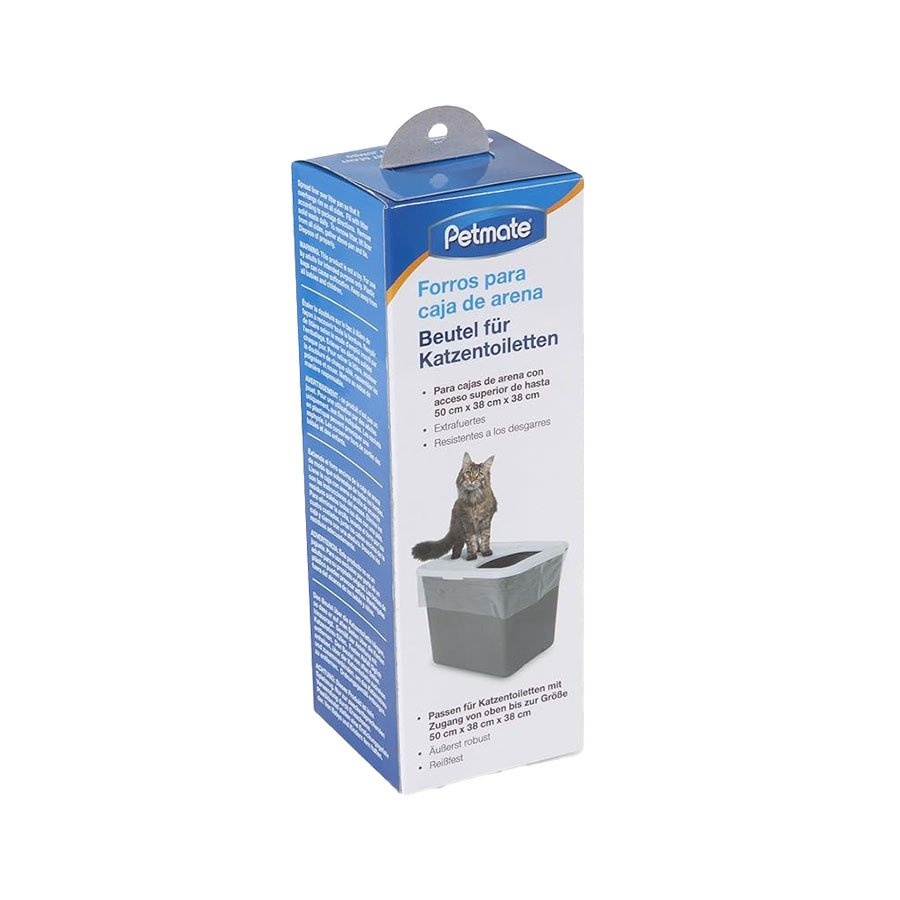 Petmate Top Entry Cat Litter Box Liners Clear One Size 8 Count