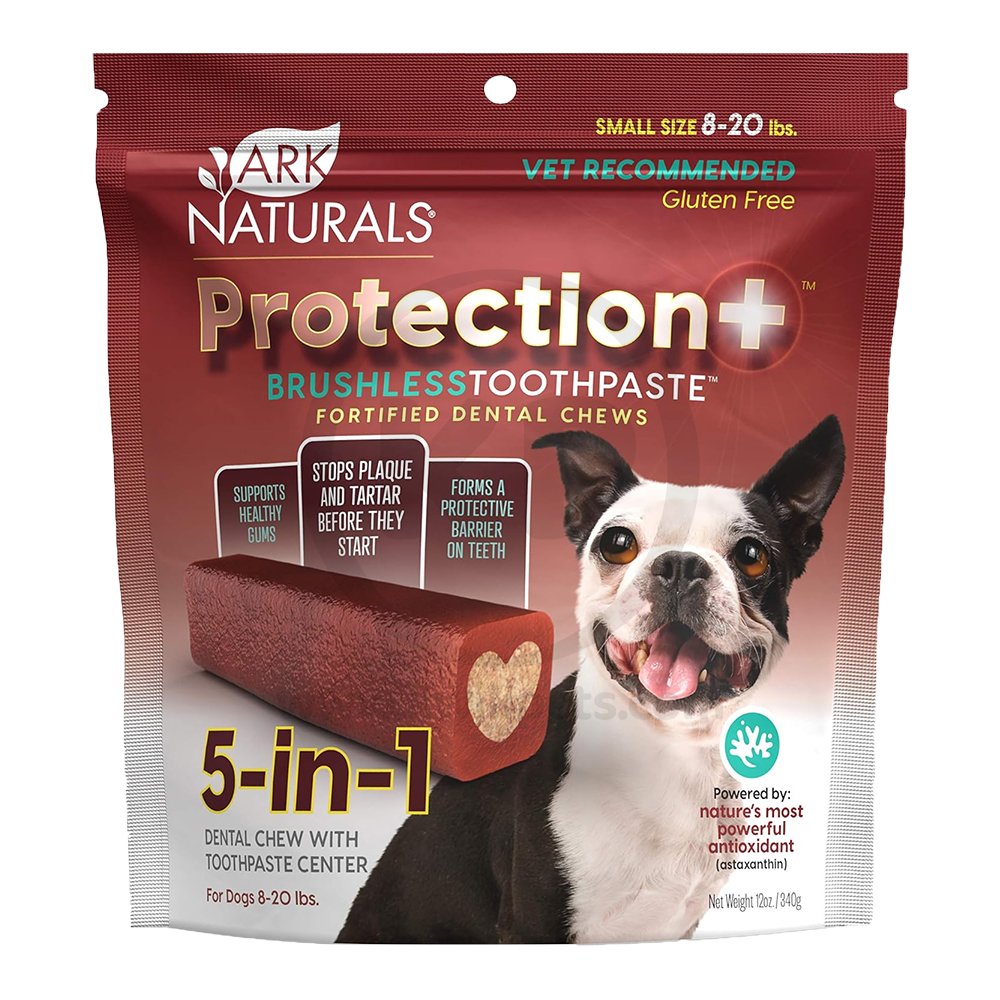 Ark Naturals Protection+ Brushless Toothpaste Small Dogs Dental Chews 12-oz