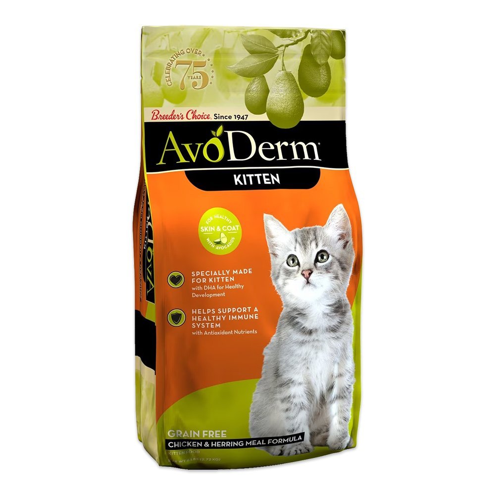 AvoDerm Natural Chicken & Herring Meal Formula Kitten Dry Food 6-lb