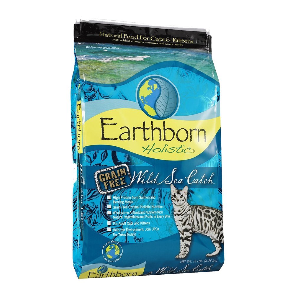 Earthborn Holistic Wild Sea Catch Grain-Free Dry Cat Food 14-lb