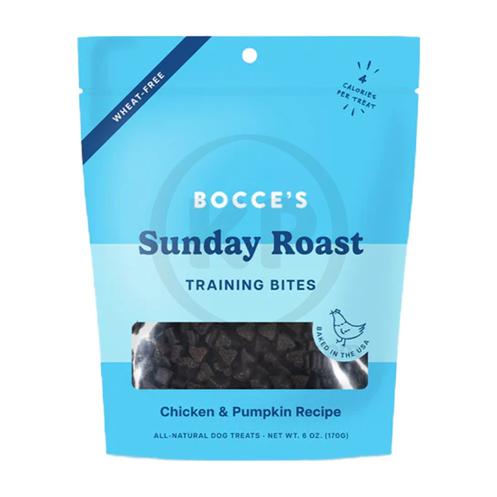 Bocce’s Bakery Sunday Roast Training Bites Dog Treats Chicken & Pumpkin 6-oz