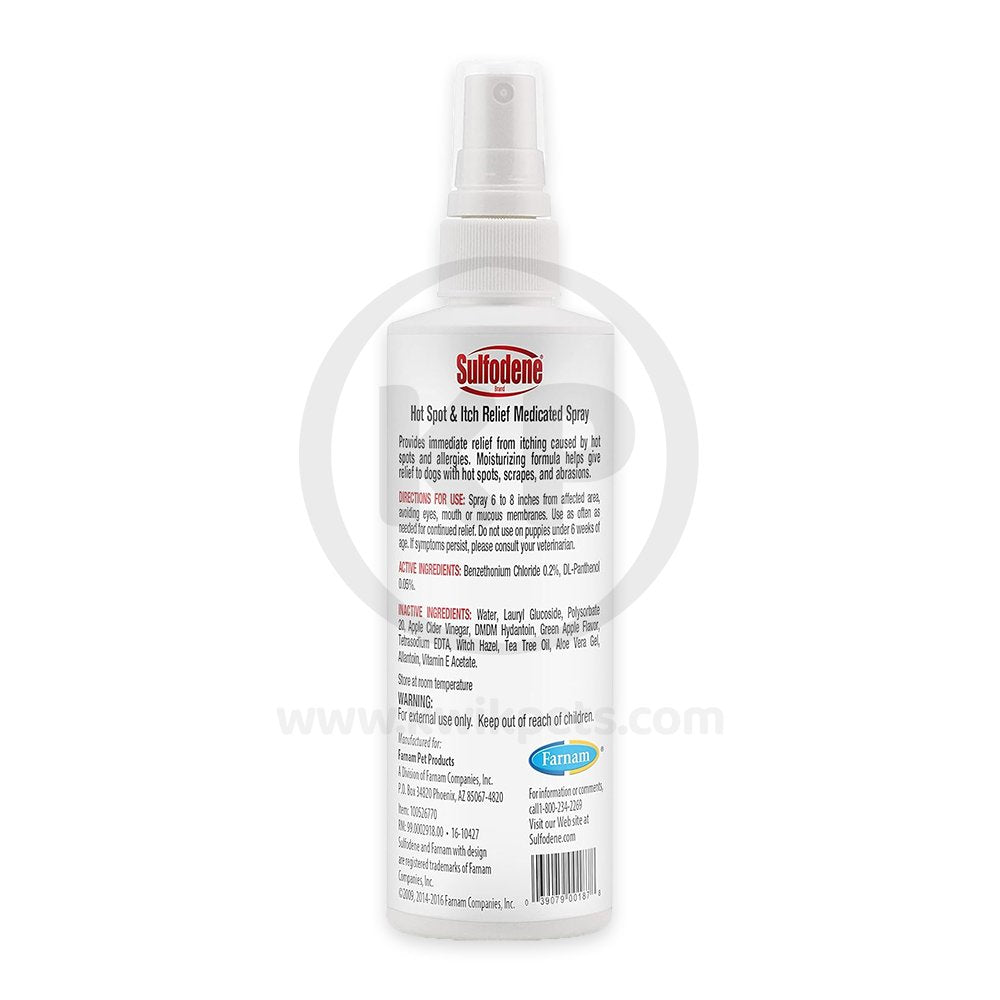 Sulfodene Hot Spot & Itch Relief Medicated Spray for Dogs 8-oz