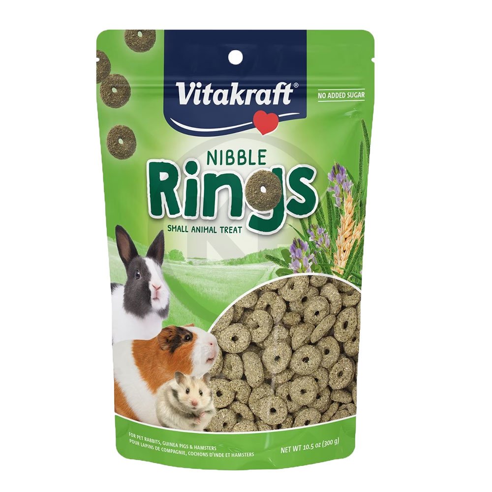 Vitakraft Nibble Rings Crunchy Treat for Small Animals 10.6-oz