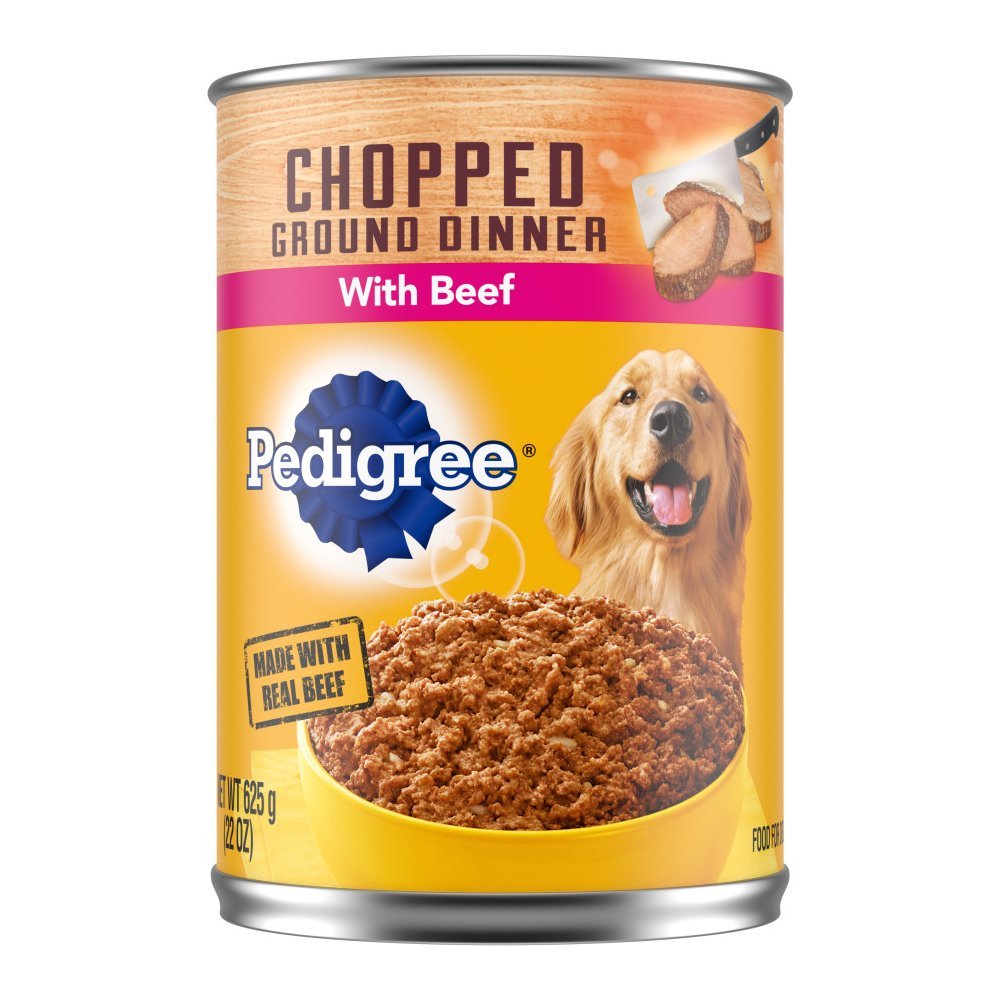 Pedigree Chopped Ground Dinner Adult Wet Dog Food Beef 22-oz