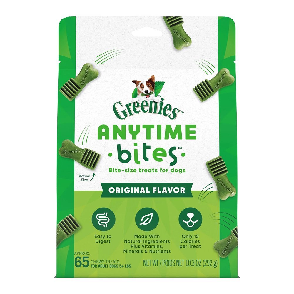 Greenies Anytime Bites Bite-Size Dog Dental Treats Original 10.3-oz