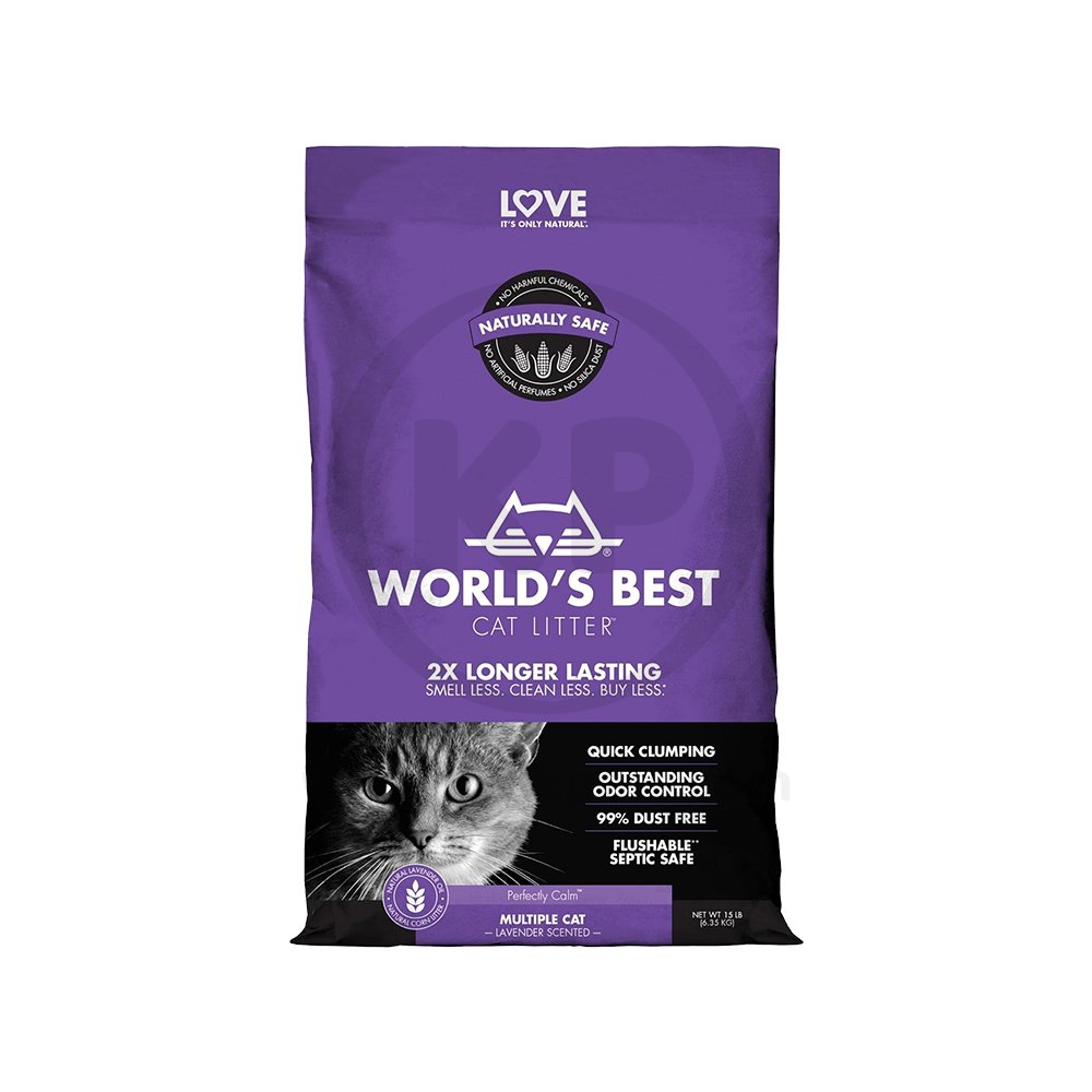 World’s Best Cat Litter Multiple Cat Lavender Scented Formula 15-lb