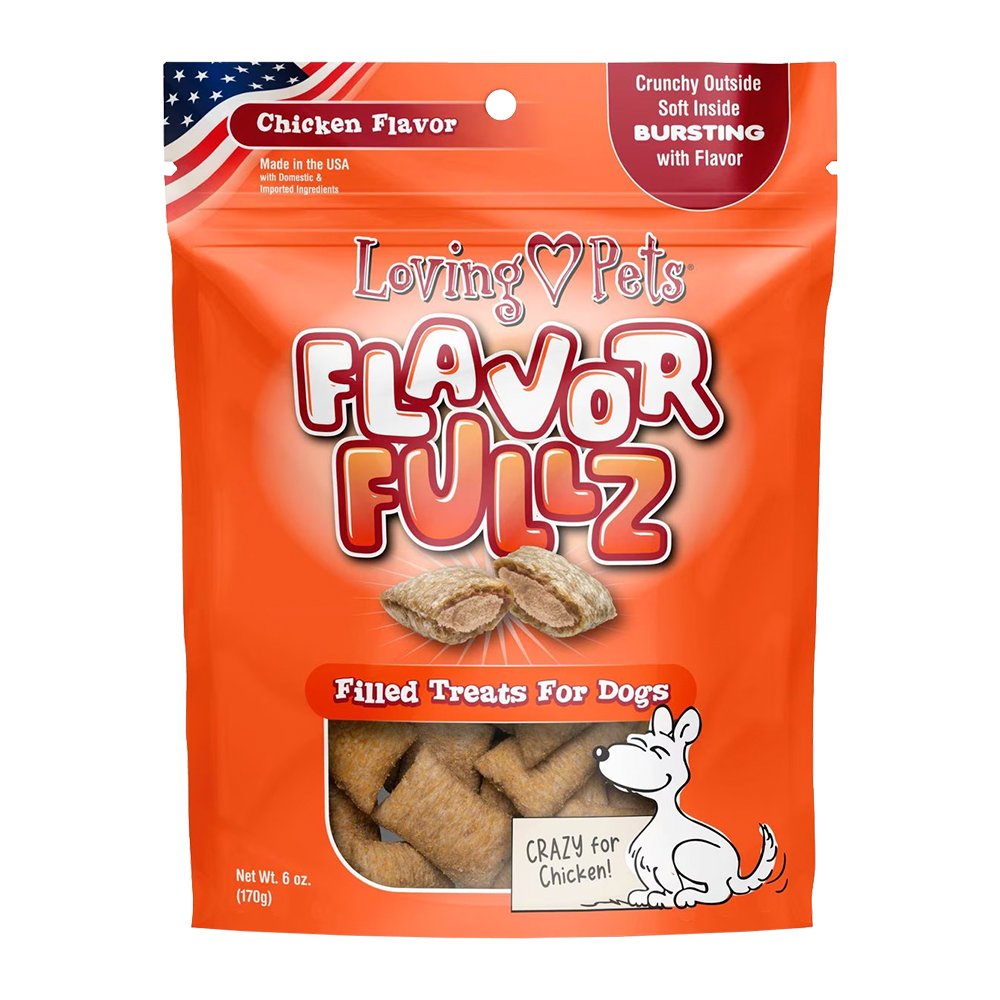 Loving Pets Flavorfullz Filled Dog Treats Chicken 6-oz