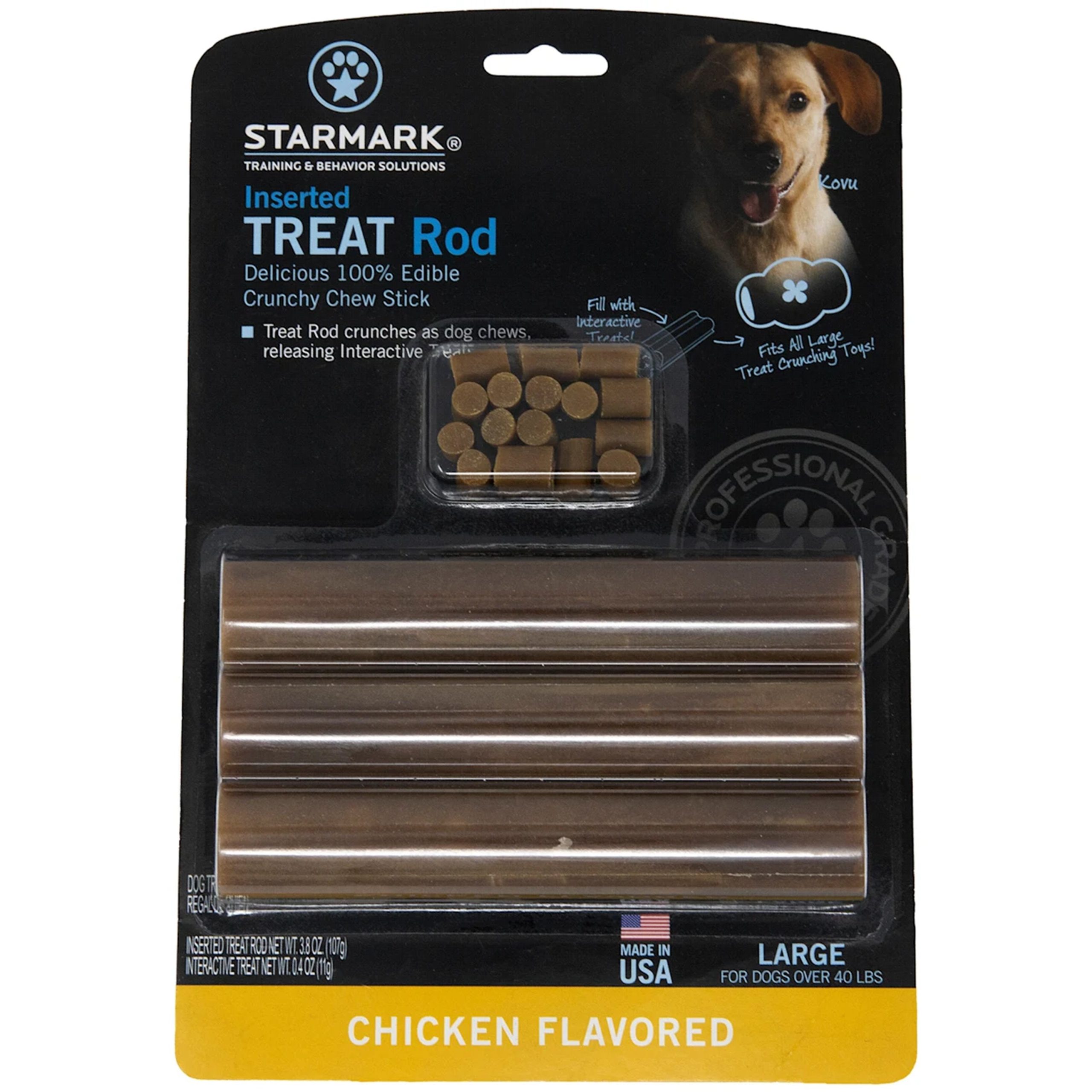 Starmark Inserted Dog Treat Rod Chicken USA Large