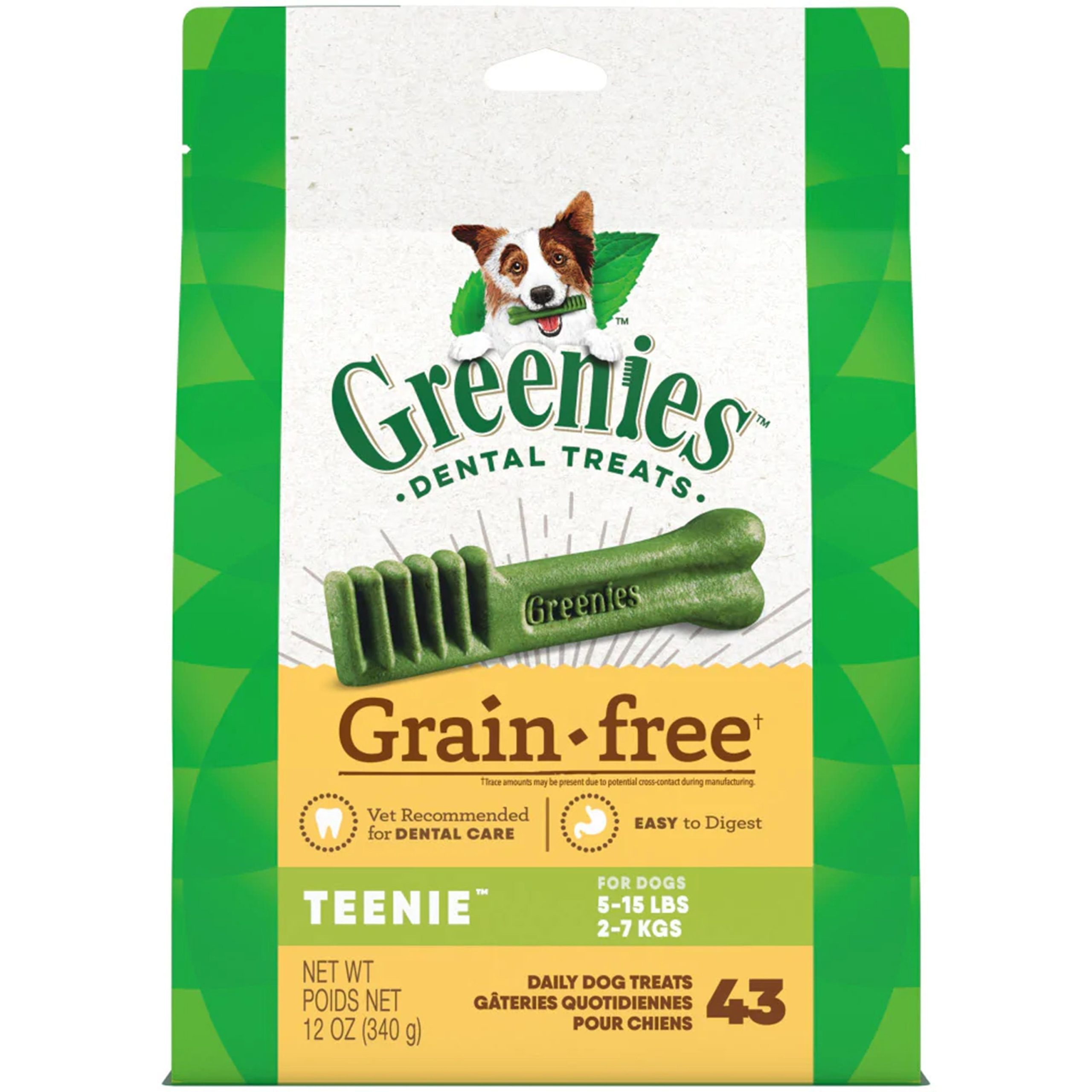 Greenies Grain Free Dog Dental Treats Teenie 12-oz 43 Count