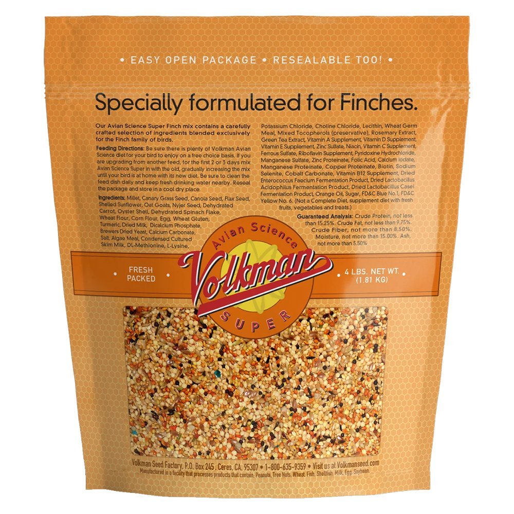 Volkman Seed Company Avian Science Super Finch Bird Treat 4-lb