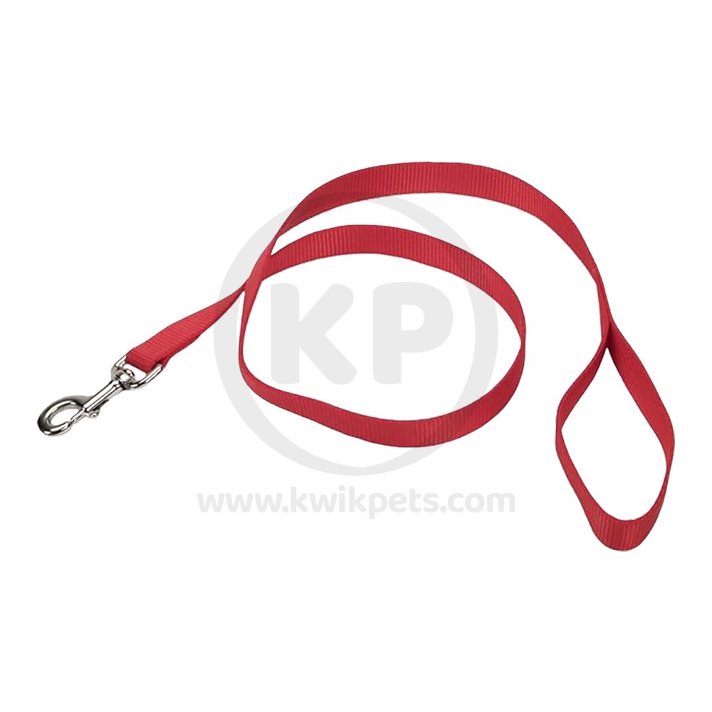 Coastal Single-Ply Nylon Dog Leash Red 3/8 in X 6 ft