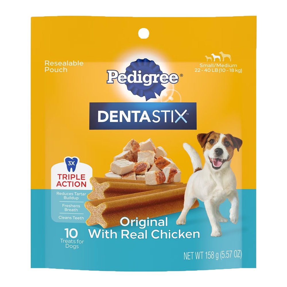 Pedigree DENTASTIX Dog Dental Treat Original w/Real Chicken 10 Count