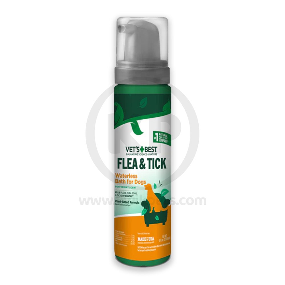 Vet’s Best Flea & Tick Waterless Bath for Dogs Cotton Spice Scent 8-oz