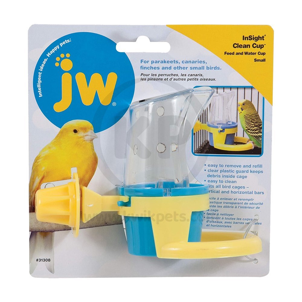 JW Pet Clean Cup Bird Feed & Water Cup Assorted Small 2-oz