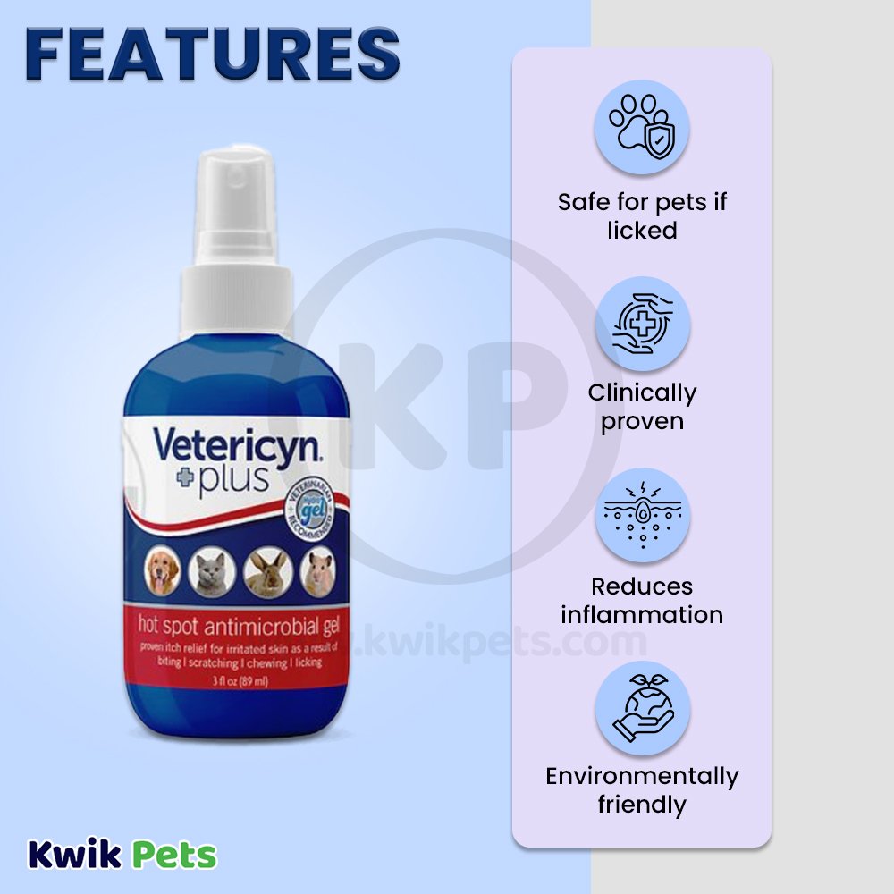 Vetericyn Plus Antimicrobial Hot Spot Gel 3-oz