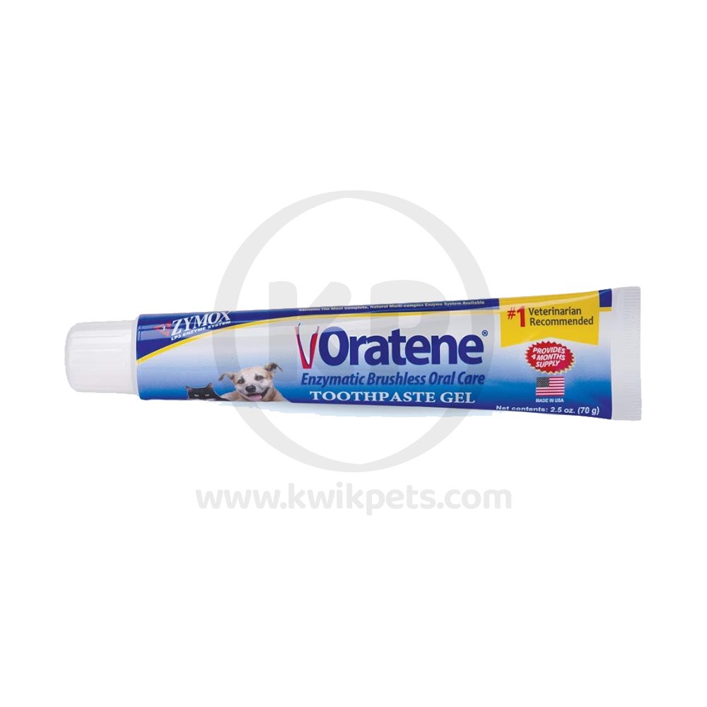 Zymox Oratene Brushless Enzymatic Oral Care for Dogs Toothpaste Gel 2.5-oz