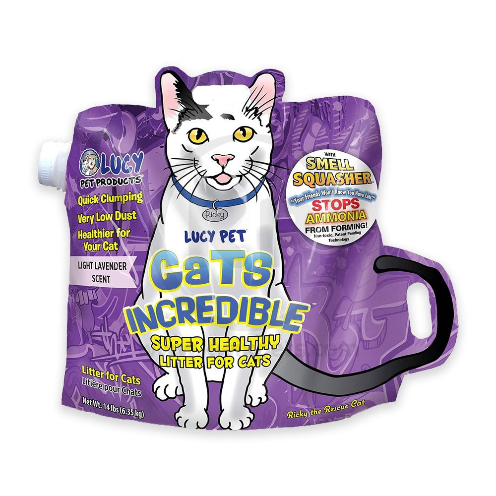 Lucy Pet Products Cats Incredible Clumping Litter Light Lavender Scent 14-lb