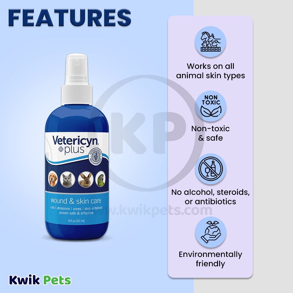 Vetericyn Plus Antimicrobial Wound & Skin Care 8-oz