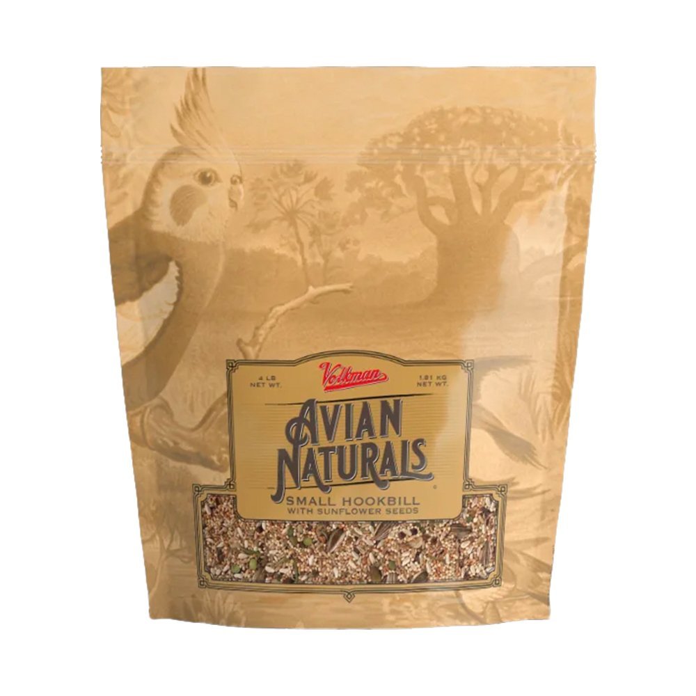 Volkman Seed Company Avian Naturals Small Hookbill Bird Food with Sunflower Seeds 4-lb