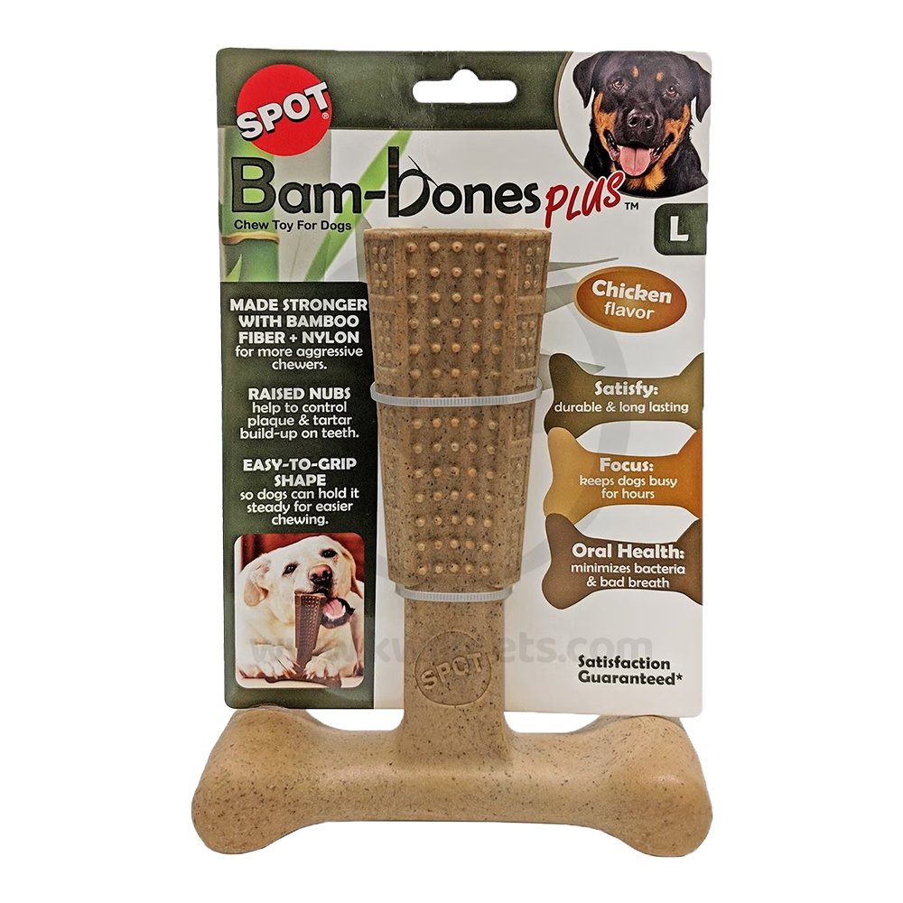 Ethical Pet Spot Bam-Bones Plus Dog Chew Toy Chicken Large 7-in