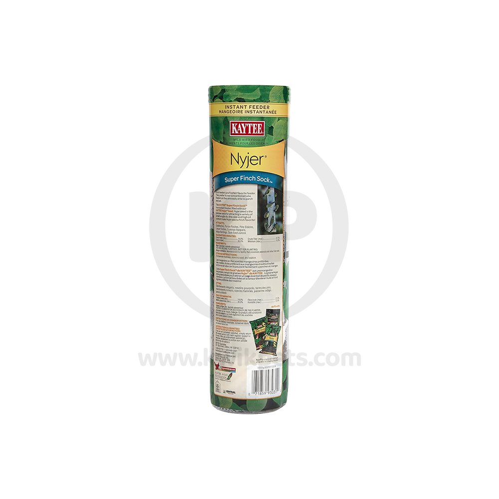 Kaytee Wild Bird Food Nyjer Super Finch Sock Instant Feeder 25-oz