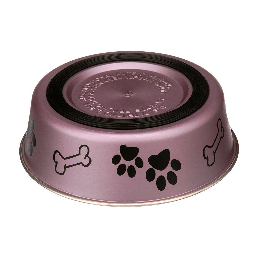 Loving Pets Metallic Dog Bowl Grape Small