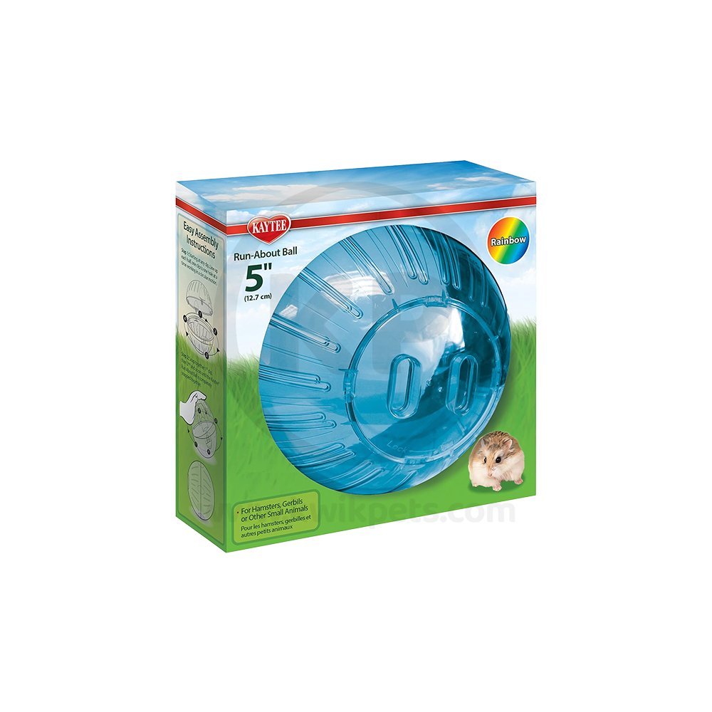 Kaytee Run-About Mini Exercise Ball Rainbow 5-in