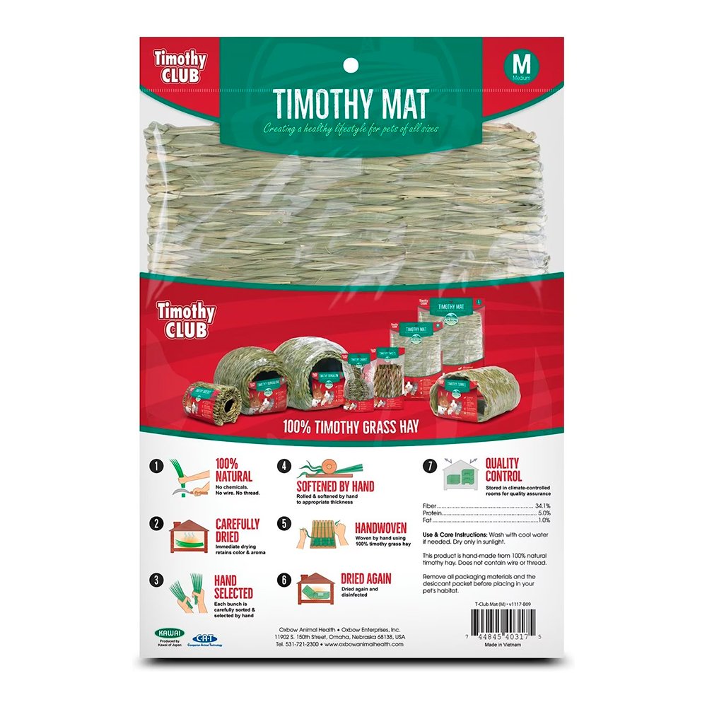 Oxbow Animal Health Timothy CLUB Small Animal Hay Mat Medium