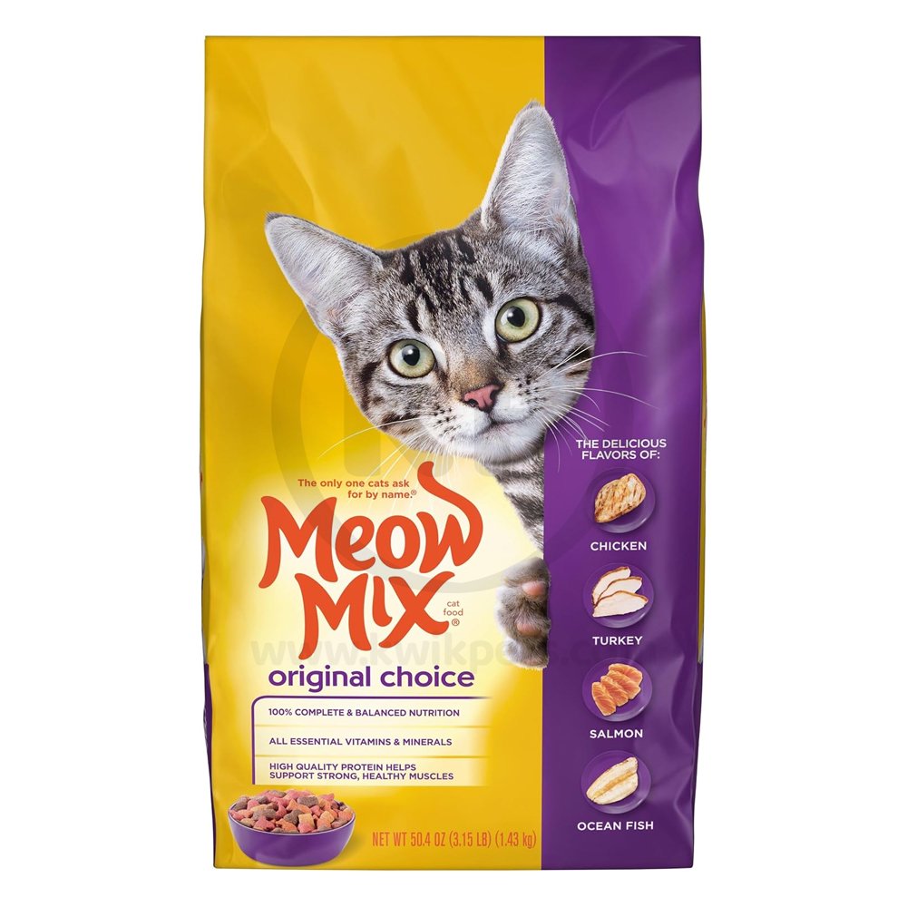 Meow Mix Original Choice Dry Cat Food Chicken, Turkey, Salmon & Ocean Fish 3.15-lb