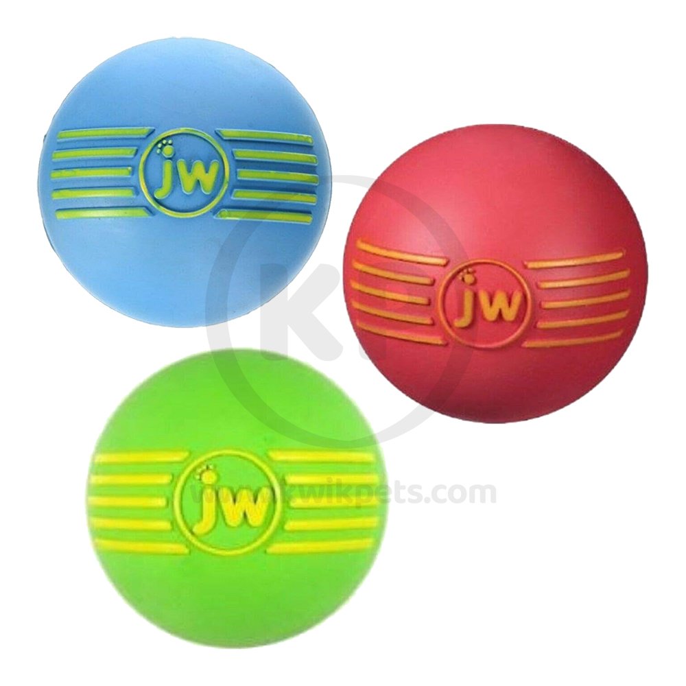 JW Pet iSqueak Ball Dog Toy Assorted Medium 3 Pack