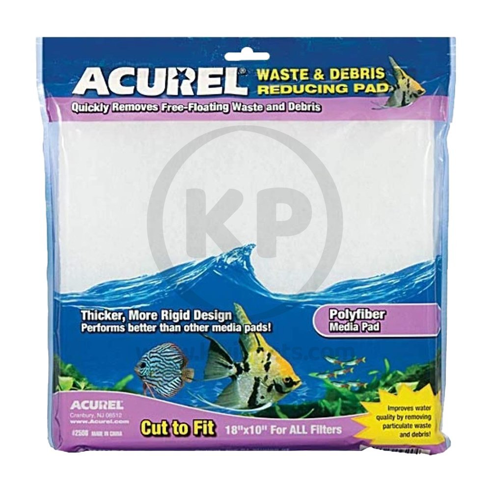 Acurel Cut to Fit Infused Media Pad Waste & Debris Reducing White 18 in X 10 in