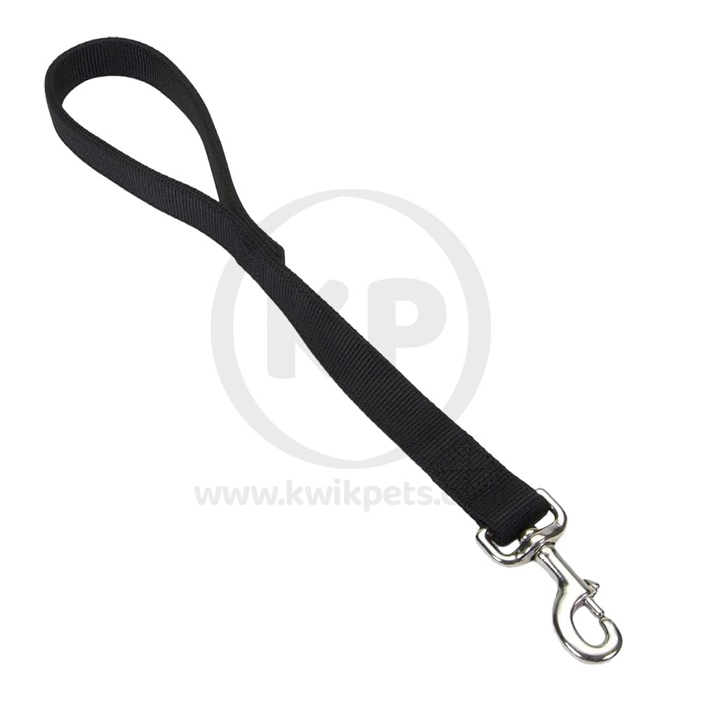 Coastal Double-Ply Nylon Traffic Dog Leash Black 1 in X 24 in