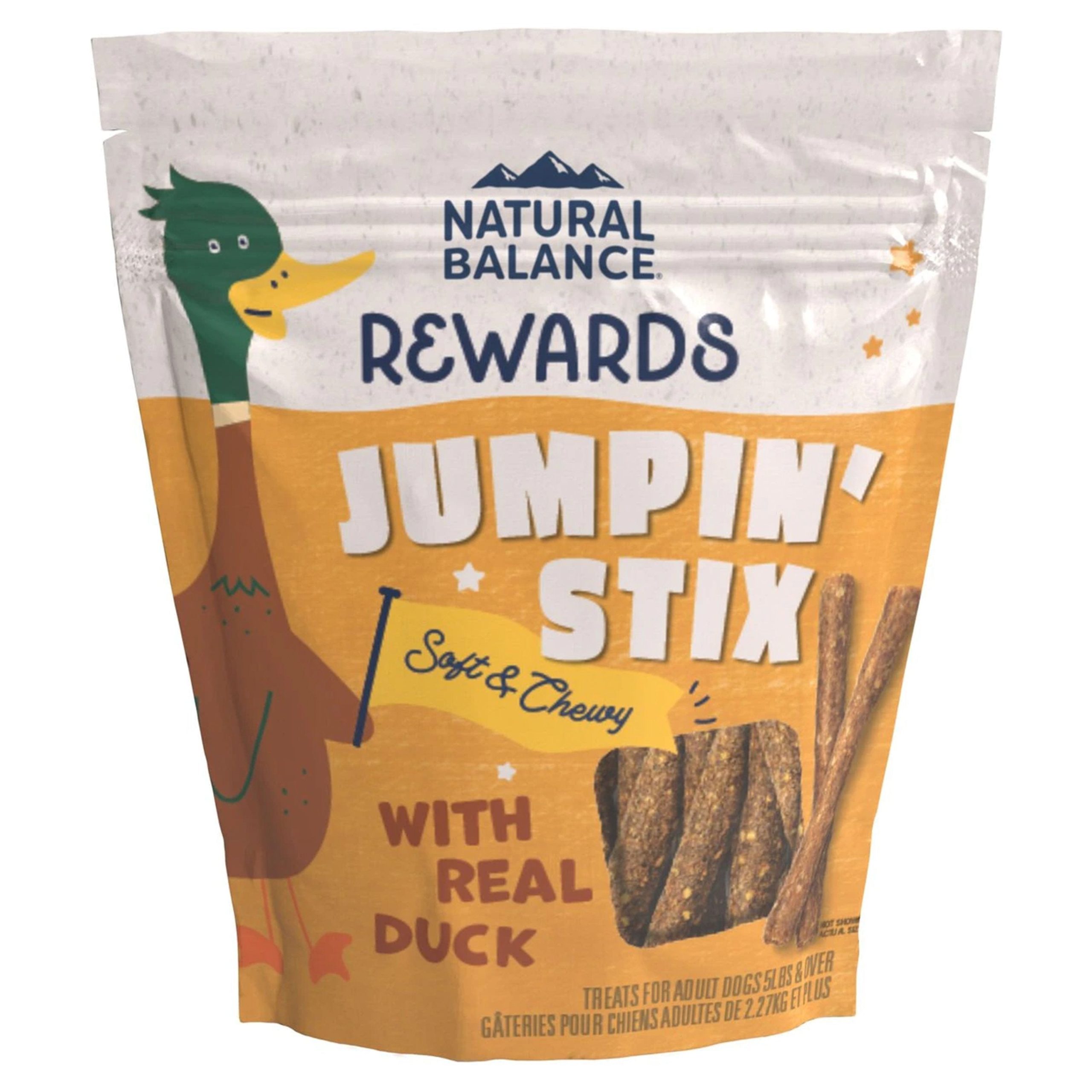 Natural Balance Pet Foods Rewards Jumpin’ Stix Soft & Meaty Dog Treats Duck 10-oz