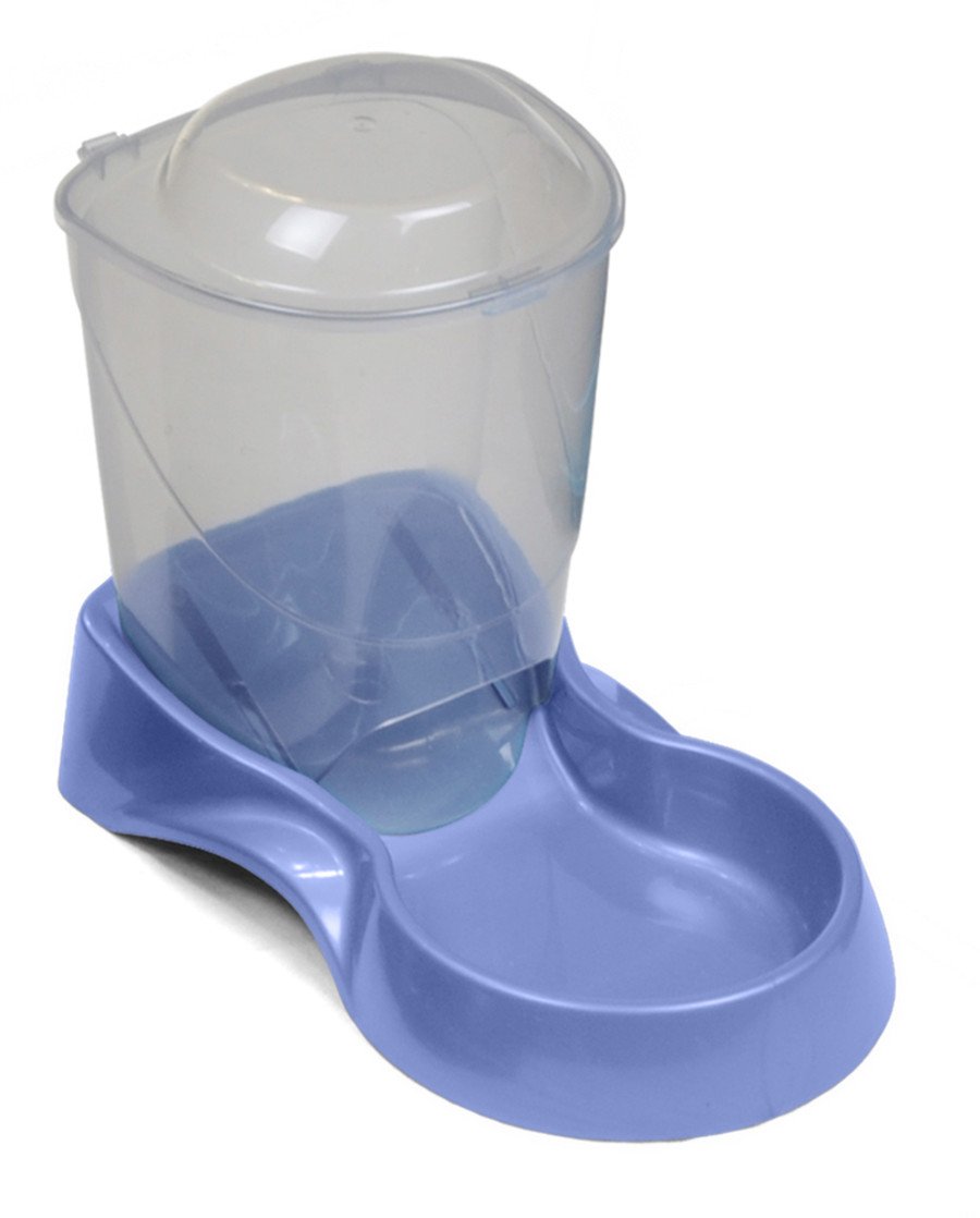 Van Ness Plastics Auto Pet Feeder Blue/Clear Small 3-lb