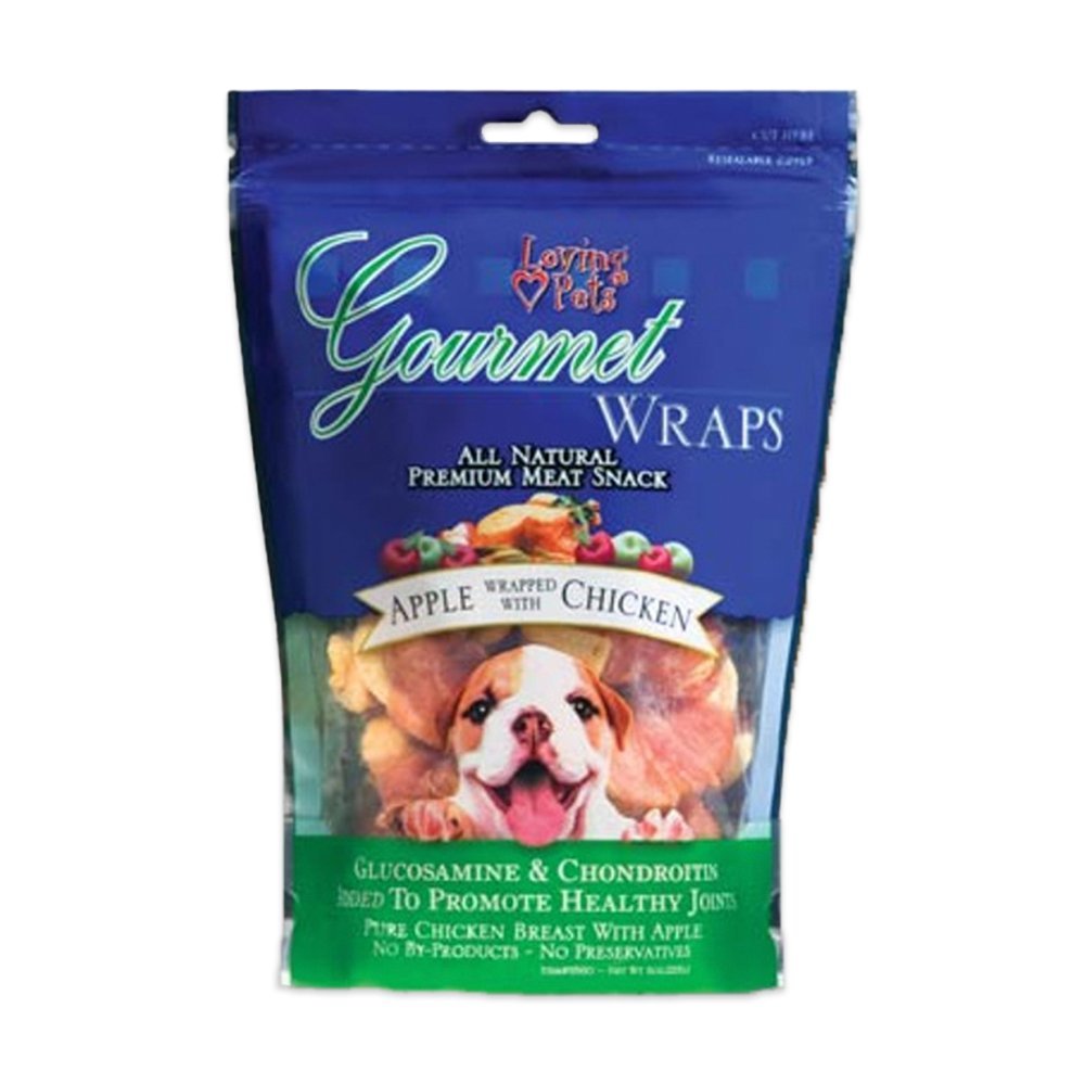 Loving Pets Gourmet Wraps Dog Treat Apple & Chicken 6-oz