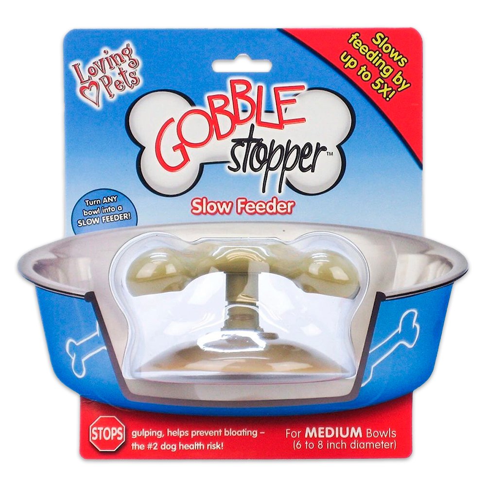 Loving Pets Gobblestopper Slow Feeder Medium 6-8-in