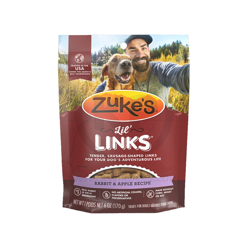 Zuke’s Lil Links Rabbit & Apple Dog Treats 6-oz