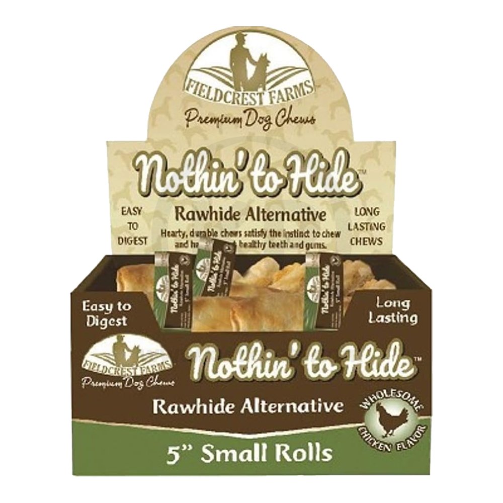 Fieldcrest Farms Nothin’ To Hide Roll Dog Treat Chicken 5-in Small